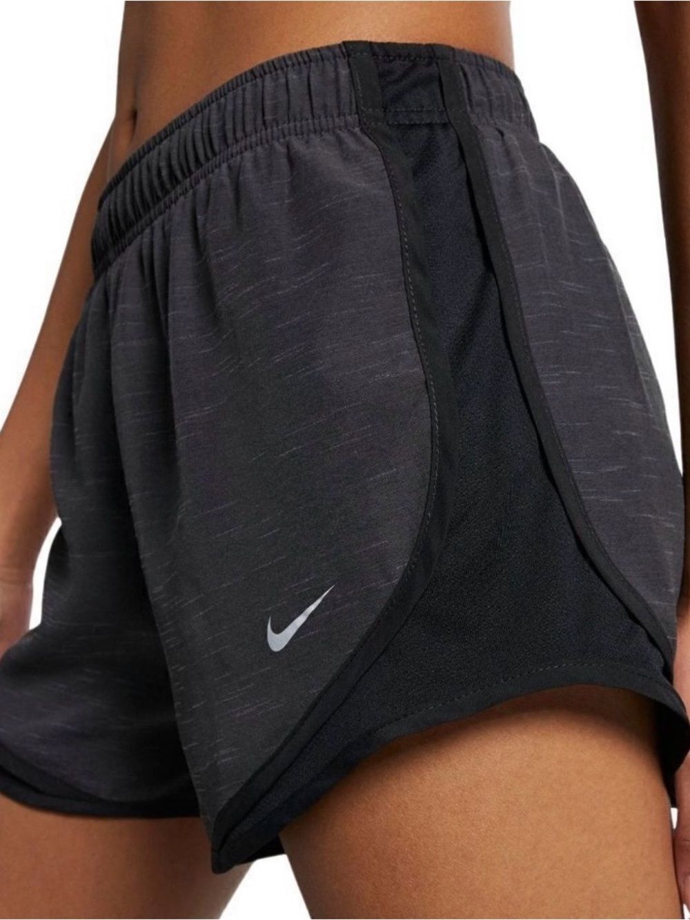 NWT Nike Dri-FIT Tempo Running Shorts in Black Heather Gray Size S